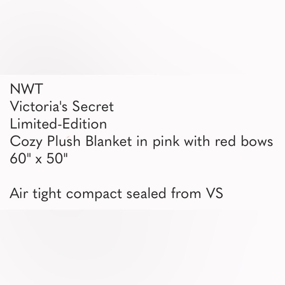 🎀Victoria’s Secret Ltd. Edition large plush sherpa blanket NWT NIP - Picture 12 of 12